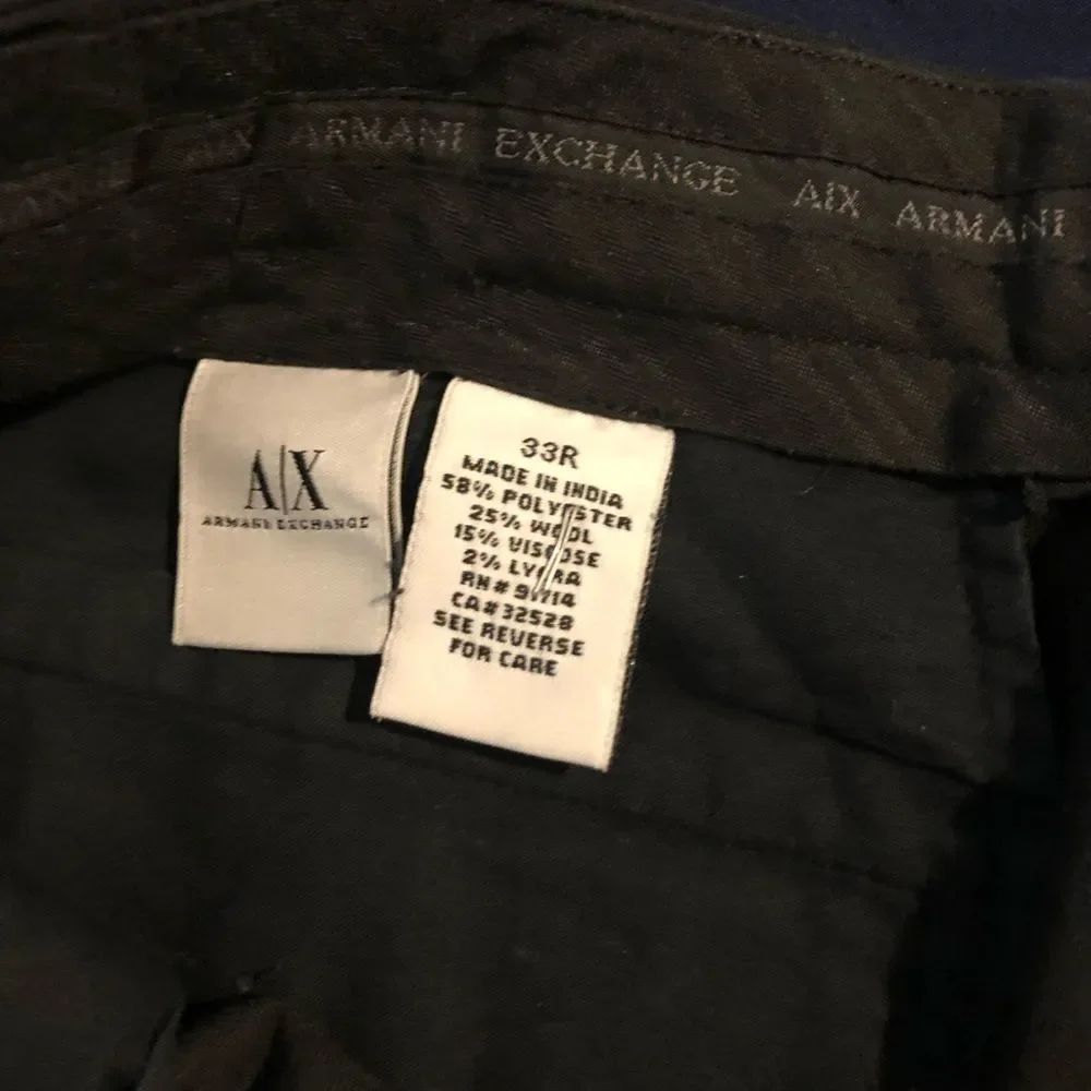 AX Armani Exchange Black Dress Pants
